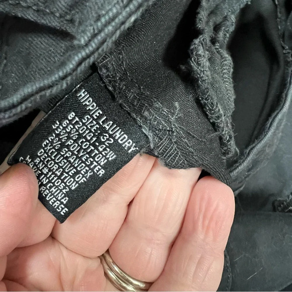 Hippie Laundry charcoal gray moto pants SZ 32/12 - Picture 5 of 5